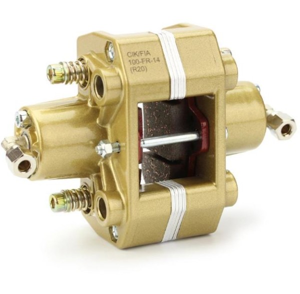 Bremszange hydraulisch gold inkl. Bremsbeläge