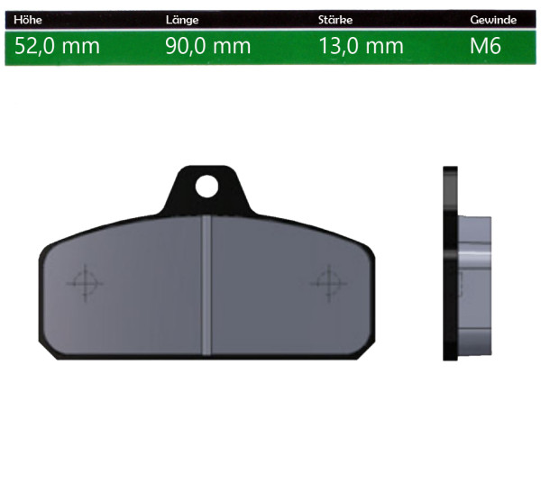 Bremsbeläge 4050 Satz (2 Stück) hinten