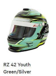 Zamp Helm RZ 42 Youth Green Silver