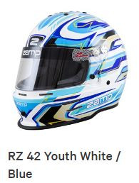 Zamp Helm RZ 42 Youth White Blue