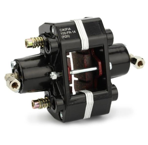 Bremszange hydraulisch schwarz inkl. Bremsbeläge